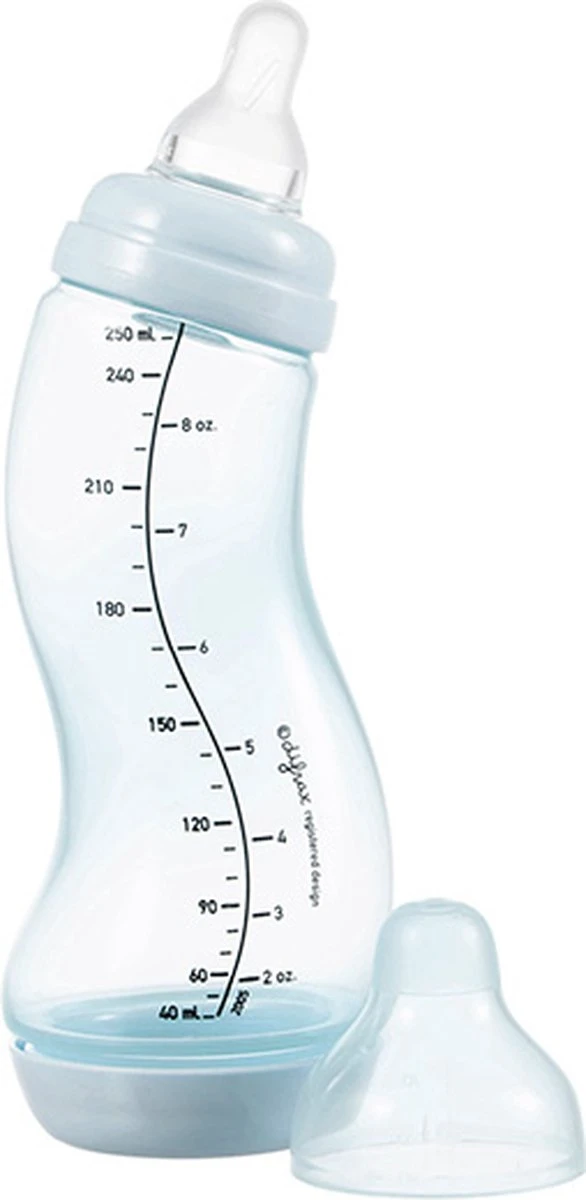 Difrax - S-Fles Natural - Babyfles Blauw- 0+ Maanden - 250ml 14 Difrax - S-Fles Natural - Babyfles Blauw- 0+ Maanden - 250ml - Afbeelding 14