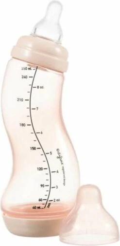 Difrax Anti-Colic S-Babyfles Natural - 250 Ml - Blossom/Roze -Pasgeborenen En Jonge Kinderen 587x1200 6