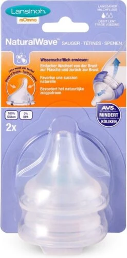 Lansinoh - Speen Trage Toevoer - Natural Wave - 2 Stuks -Pasgeborenen En Jonge Kinderen 589x1200 1