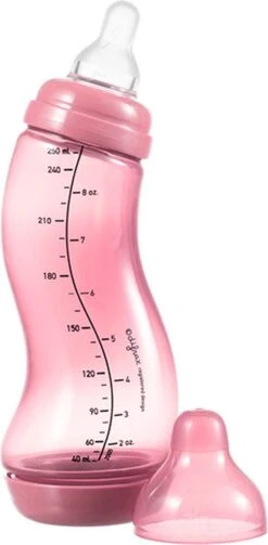 Difrax - S-Fles Natural - Babyfles Raspberry - 0+ Maanden - 250ml