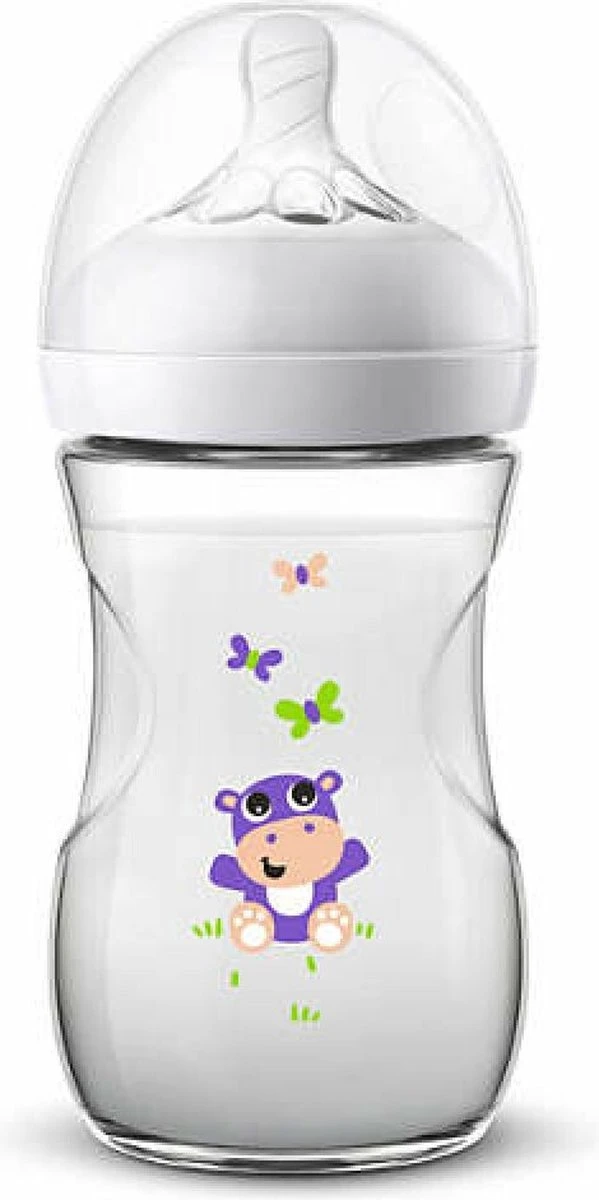 Philips Avent Natural Babyfles - SCF070/22 Babyfles (1m+) Voor Langzame Toevoer - 1x 2 Philips Avent Natural Babyfles - SCF070/22 Babyfles (1m+) Voor Langzame Toevoer - 1x - Afbeelding 2