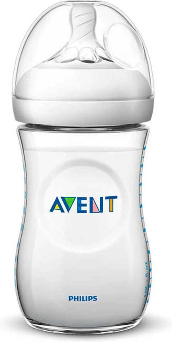 Philips Avent SCF033/17 Natural Babyfles - 1m+ - Langzame Toevoer 1 Philips Avent SCF033/17 Natural Babyfles - 1m+ - Langzame Toevoer