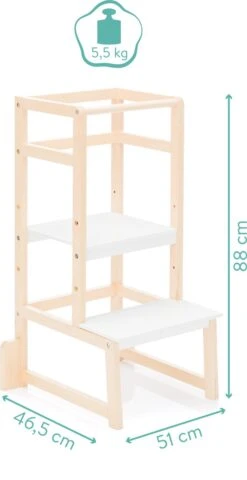 Fillikid Kinder Leertoren - Learning Tower - Nature - Made In EU -Pasgeborenen En Jonge Kinderen 617x1200 3