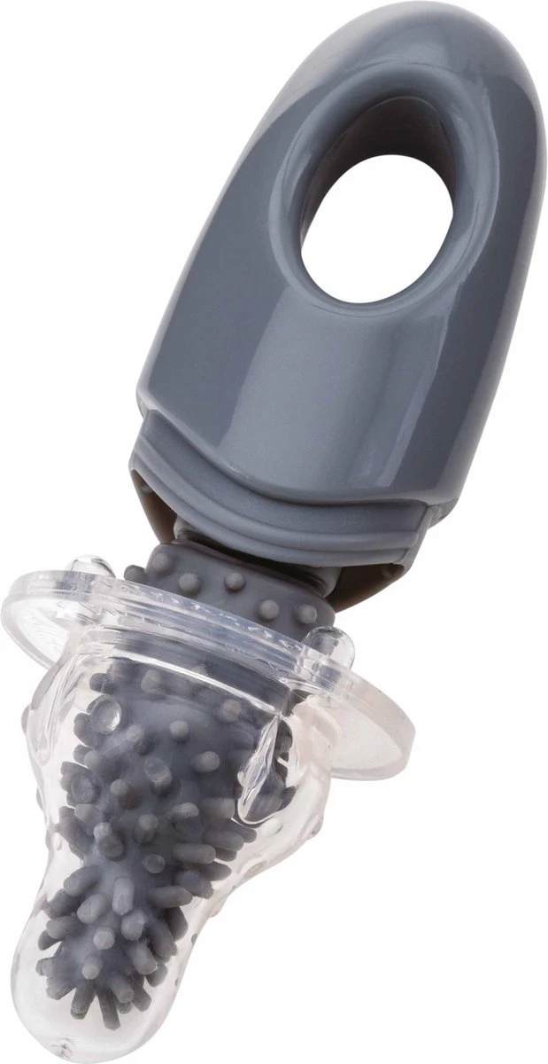 Nuby - Silicone Flessenborstel Met Houder - Grijs 2 Nuby - Silicone Flessenborstel Met Houder - Grijs - Afbeelding 2