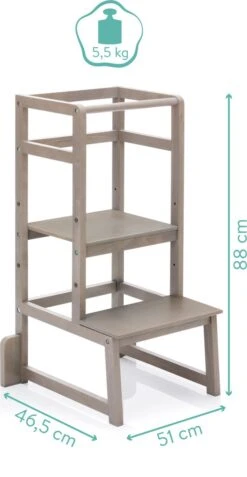 Fillikid Leertoren - Learning Tower - Grijs - Made In EU -Pasgeborenen En Jonge Kinderen 621x1200 2