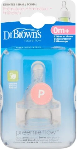 Dr. Brown's Standaard Prematuur Fles Speen - 2 Stuks -Pasgeborenen En Jonge Kinderen 625x1200 1