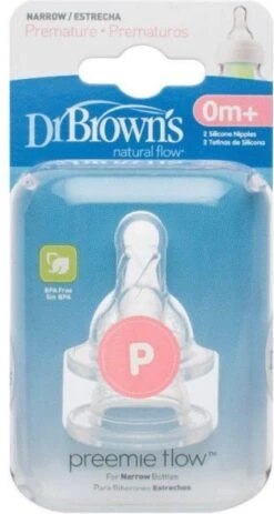 Dr. Brown's Standaard Prematuur Fles Speen - 2 Stuks -Pasgeborenen En Jonge Kinderen 640x1200 1