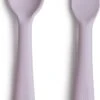 Mushie - Kinderservies Vork & Lepel - Bestek - Soft Lilac