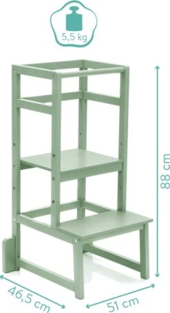 Fillikid Leertoren - Learning Tower - Keukentoren - Keukenhulp - Groen - Made In EU 5 Fillikid Leertoren - Learning Tower - Keukentoren - Keukenhulp - Groen - Made In EU -Pasgeborenen En Jonge Kinderen 652x1200 2