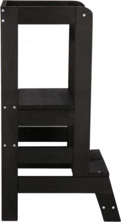 Springos Leertoren Montessori | Leertoren Keukenhulp | Keukentoren | Leertoren Peuters | Stabiel | Zwart -Pasgeborenen En Jonge Kinderen 654x1200 2