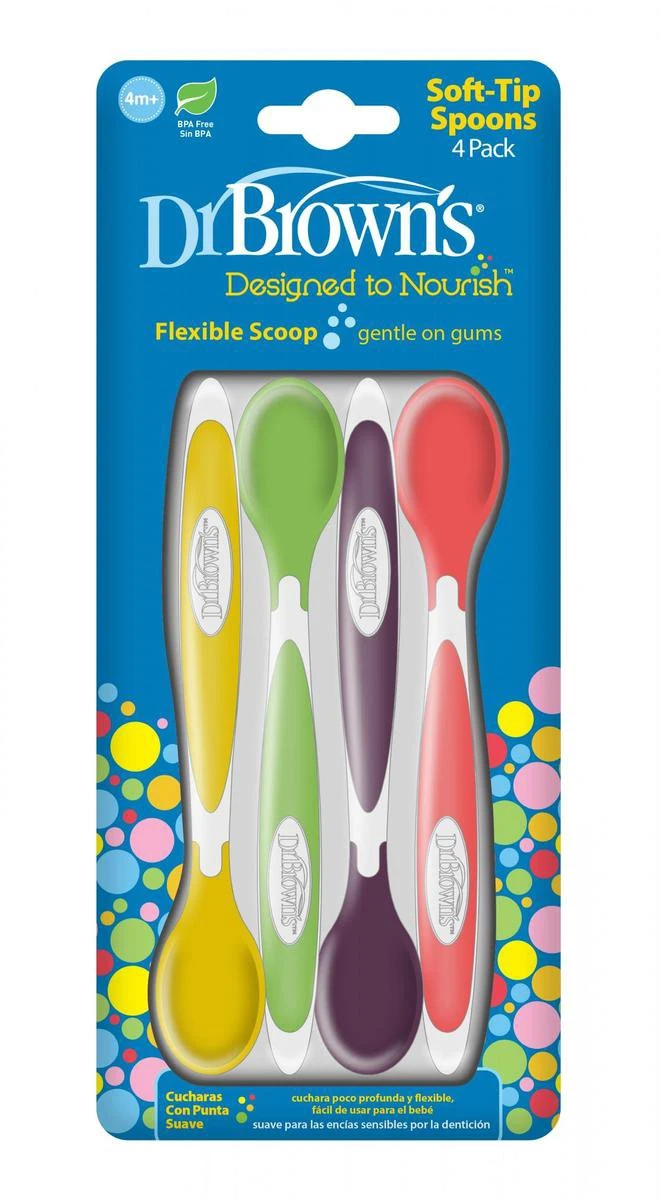 Dr. Brown's Dr Brown's - Soft Tip - Lepeltjes - 4 Stuks - 4+ Maanden 2 Dr. Brown's Dr Brown's - Soft Tip - Lepeltjes - 4 Stuks - 4+ Maanden - Afbeelding 2