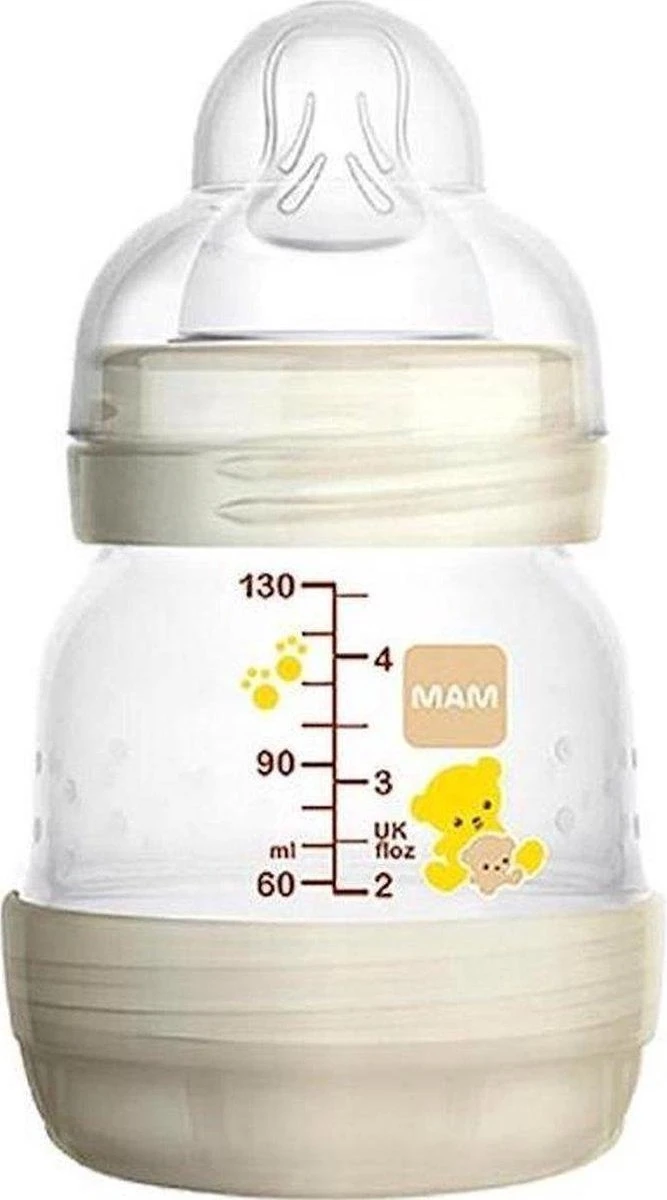 Mam Easy Anti Colic Zuigfles 130ml | Wit | Vanaf 0 Maanden | Ideale Drinkfles In Combinatie Met Borstvoeding 1 Mam Easy Anti Colic Zuigfles 130ml | Wit | Vanaf 0 Maanden | Ideale Drinkfles In Combinatie Met Borstvoeding
