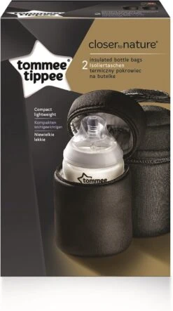 Tommee Tippee Closer To Nature - Geïsoleerde Tas Voor Zuigflessen - Set Van 2 - Zwart -Pasgeborenen En Jonge Kinderen 669x1200