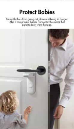 Merkloos Deurklink Vergrendeling Bekend Van TikTok - Deurklink Slot - Baby Veiligheid - Kinderslot Deur - Ook Voor Huisdieren -Pasgeborenen En Jonge Kinderen 695x1200 1