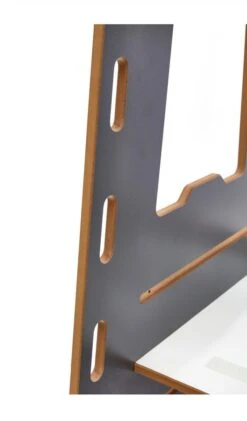 Minera ® - Antraciet Learning Tower - Keukentoren - Keukenhulp - Leertoren Montessori - Opstapje - Antislip Opstapje - Kindertrap - Leertoren Peuters - Leer Toren - Learning Tower - 0-6 Jaar -Pasgeborenen En Jonge Kinderen 704x1200