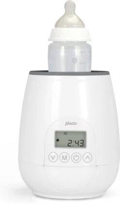 Alecto BW-700 - Snelle Digitale Flessenwarmer 500W Voor Opwarmen, Steriliseren En Ontdooien - Inclusief Stoomkap - Bediening Via Display - Wit -Pasgeborenen En Jonge Kinderen 708x1200