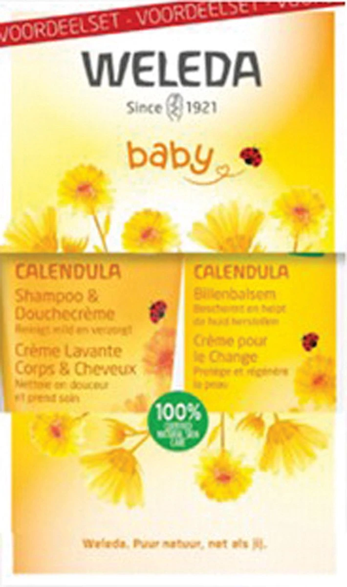 Weleda Calendula Baby Valuepack Shampoo & Douchecrème + Billenbalsem 6 Weleda Calendula Baby Valuepack Shampoo & Douchecrème + Billenbalsem - Afbeelding 6