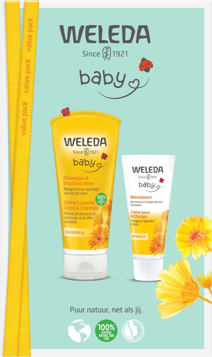 Weleda Calendula Baby Valuepack Shampoo & Douchecrème + Billenbalsem 5 Weleda Calendula Baby Valuepack Shampoo & Douchecrème + Billenbalsem - Afbeelding 5