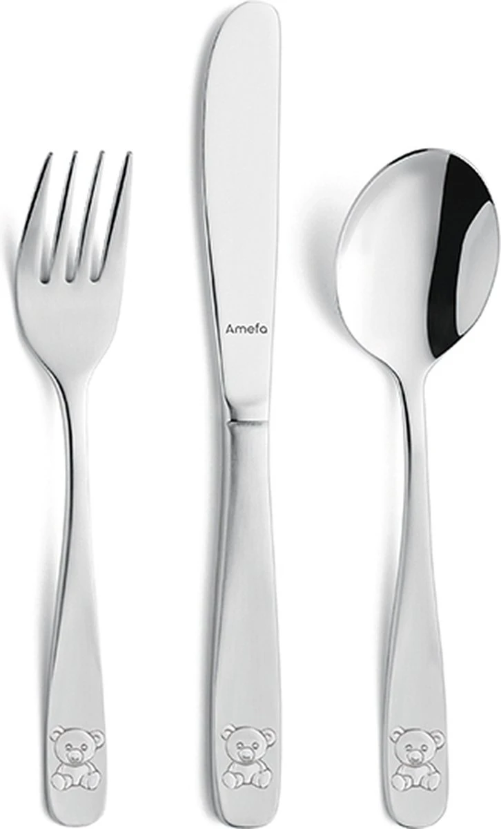 Amefa Kinderbestek Bear 3-Delig 1 Amefa Kinderbestek Bear 3-Delig