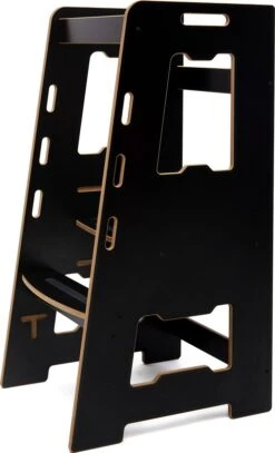 Minera® - Zwart Black Learning Tower - Keukentoren - Leertoren Montessori - Opstapje - Antislip Opstapje - Kindertrap - Leertoren Peuters - Leer Toren - Learning Tower