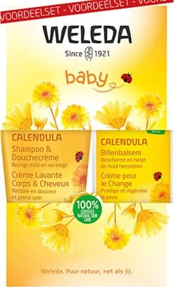 Weleda Calendula Baby Valuepack Shampoo & Douchecrème + Billenbalsem 11 Weleda Calendula Baby Valuepack Shampoo & Douchecrème + Billenbalsem -Pasgeborenen En Jonge Kinderen 729x1200 1