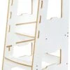 Minera® - White Learning Tower - Keukentoren - Keukenhulp - Leertoren Montessori - Opstapje - Antislip Opstapje - Kindertrap - Leertoren Peuters - Leer Toren - Learning Tower