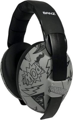 Banz - Geluidsreducerende Oorbeschermers Voor Kinderen - Hear No Blare - Graffiti - Maat Onesize (0-2yrs) -Pasgeborenen En Jonge Kinderen 736x1200 2