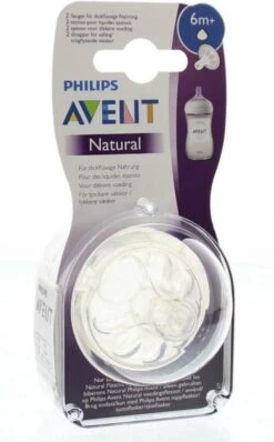 Philips Avent SCF046/27 Natural Speen - 6m+ - 2stuks -Pasgeborenen En Jonge Kinderen 744x1200