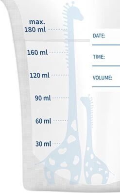 Babyono - Moedermelk Bewaarzakjes - Moedermelkbewaarzakjes - Gemakkelijke Etiketteren - 180 Ml - 30 Stuks - 1084 -Pasgeborenen En Jonge Kinderen 745x1200