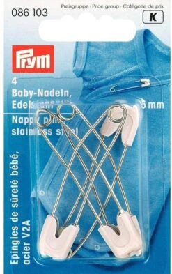 Prym Veiligheidsspelden Witte Kap Baby 55mm Op Kaartje