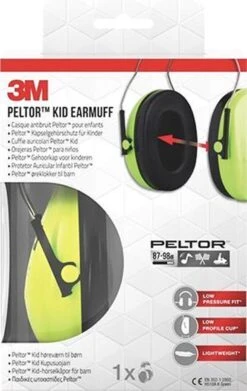 Peltor Kid - Gehoorbescherming Voor Kinderen - SNR 27 DB - Neon Groen -Pasgeborenen En Jonge Kinderen 758x1200 1