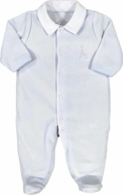 Sophie De Giraf - Boxpakje - Met Kraagje - Velours - Blauw - 0 Maanden - 50 Cm