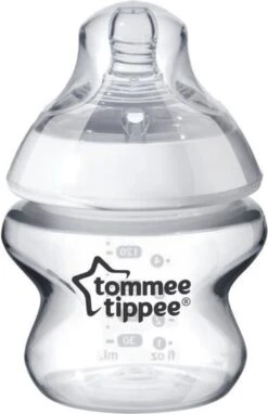 Tommee Tippee Closer To Nature - Zuigfles - Tepelspeen Met Langzame Uitstroomsnelheid En Anti-koliek Ventiel - 150 Ml -1 Stuk - Doorzichtig -Pasgeborenen En Jonge Kinderen 775x1200 3