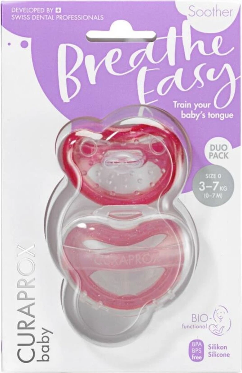 Curaprox Fopspeen - Speen - Maat 0 - Kleur: Roze 2 Curaprox Fopspeen - Speen - Maat 0 - Kleur: Roze - Afbeelding 2