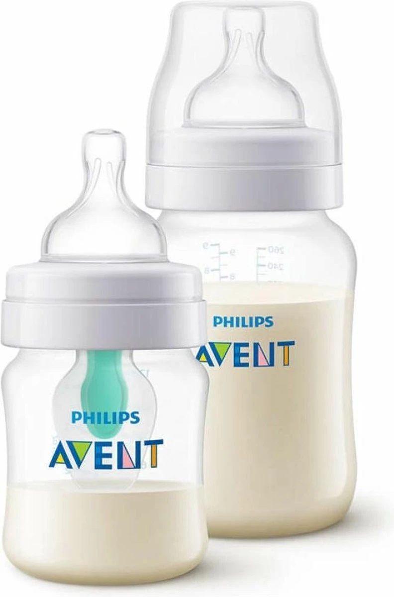 Philips Avent SCD809/01 Anti-Colic Combi Babyfles (125ml) + (260ml) Met AirFree Ventiel 14 Philips Avent SCD809/01 Anti-Colic Combi Babyfles (125ml) + (260ml) Met AirFree Ventiel - Afbeelding 14