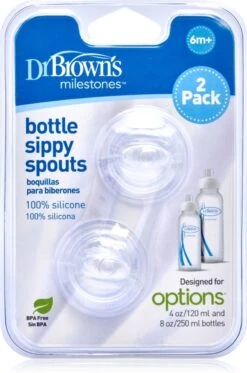 Dr. Brown's Sippy Spout Standaardfles - Transition Bottle - 2 Stuks -Pasgeborenen En Jonge Kinderen 795x1200