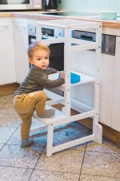 Fillikid Kinder Leertoren - Learning Tower - Wit - Made In EU -Pasgeborenen En Jonge Kinderen 799x1200 23