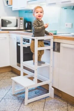 Fillikid Kinder Leertoren - Learning Tower - Wit - Made In EU -Pasgeborenen En Jonge Kinderen 799x1200 24