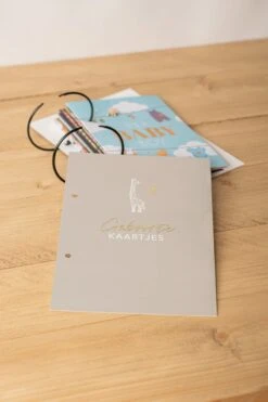 Bewaarbundel Geboorte Kaartjes - Great Memories - Zand - Design Giraf Met Goudfolie -Pasgeborenen En Jonge Kinderen 800x1200 59