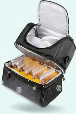 QEY - Koeltas Voor Moedermelk Bewaarzakjes - Zwart 5 QEY - Koeltas Voor Moedermelk Bewaarzakjes - Zwart -Pasgeborenen En Jonge Kinderen 801x1200