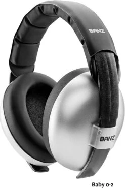 Banz - Baby Earmuffs Silver - (0-3 Jaar)