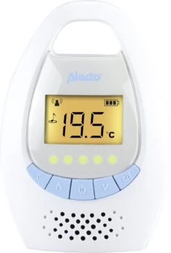 Alecto DBX-20 - Digitale Babyfoon Met Display - Wit/Blauw
