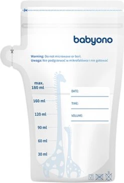 Babyono - Moedermelk Bewaarzakjes - Moedermelkbewaarzakjes - Gemakkelijke Etiketteren - 180 Ml - 30 Stuks - 1084 -Pasgeborenen En Jonge Kinderen 813x1200 2