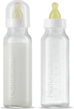 Natursutten - Glazen Drinkflessen - 240 Ml - 2 Stuks -Pasgeborenen En Jonge Kinderen 821x1200 3
