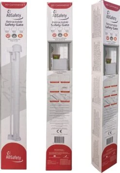 ADSafety - Oprolbaar Traphekje - Wit - Veiligheid In Huis - Extra Breed - Veiligheidshekje Voor Baby - Kinderhekje - Hondenhek -Pasgeborenen En Jonge Kinderen 832x1200 4