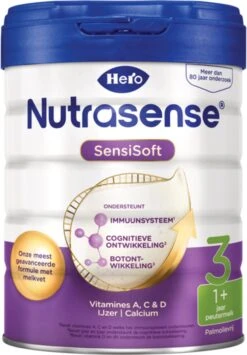 Hero Nutrasense SensiSoft Peutermelk 3 - Flesvoeding Vanaf 1 Jaar - 3 X 700 Gram - Met Melkvet - Palmolie Vrij -Pasgeborenen En Jonge Kinderen 834x1200