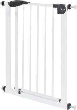 Deurbeschermer Wit, 70-75 Cm, Zonder Boren, Gemaakt Van Gepoedercoat Metaal