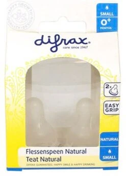 Difrax Flessenspeen Natural - Maat Small - 2 Stuks -Pasgeborenen En Jonge Kinderen 865x1200 4