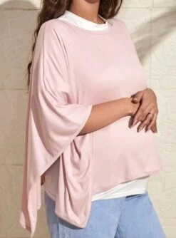 Borstvoeding Poncho/ Borstvoedingsdoek/ Borstvoeding T-shirt/Makkelijk Draagbare En Niet Opvallend Voedingsshirt/Afschermdoek Tijdens Voeden/ Ademende Voedingshoes/54cm X 58 Cm/ -Pasgeborenen En Jonge Kinderen 888x1200 1