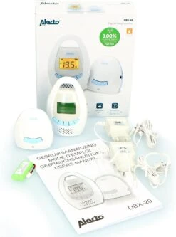 Alecto DBX-20 - Digitale Babyfoon Met Display - Wit/Blauw -Pasgeborenen En Jonge Kinderen 890x1200